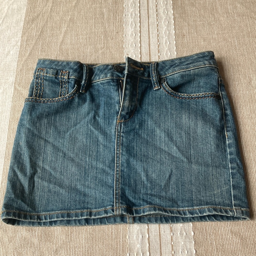 Denim mini skirt